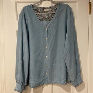 Soft Surroundings Blue Blouse